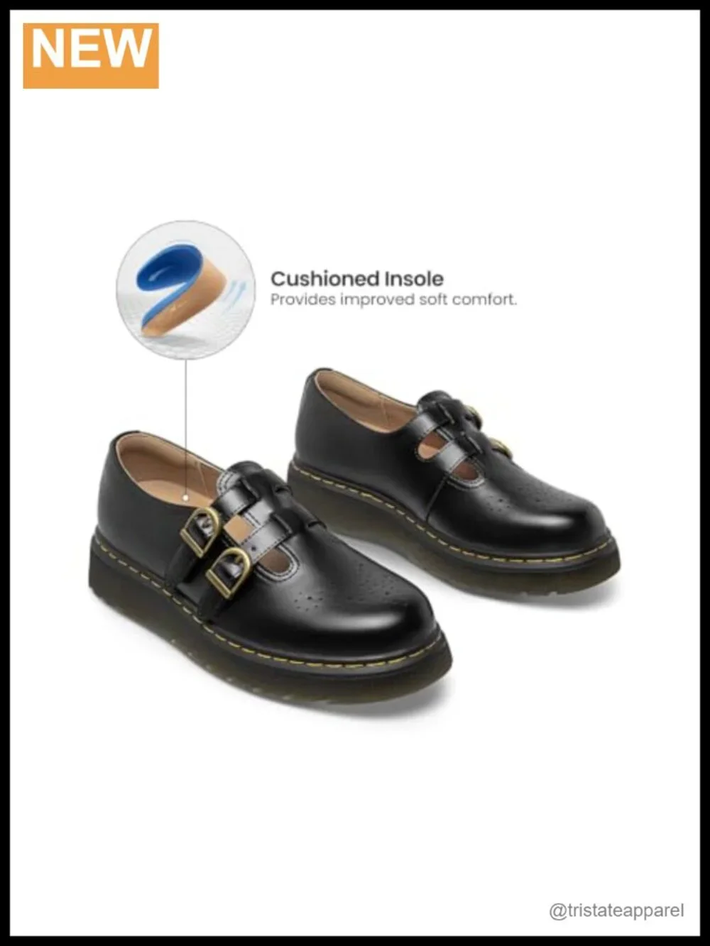 Women's Mary Jane Flats Platform Round Toe Comfortable Dressy Adjustable Office